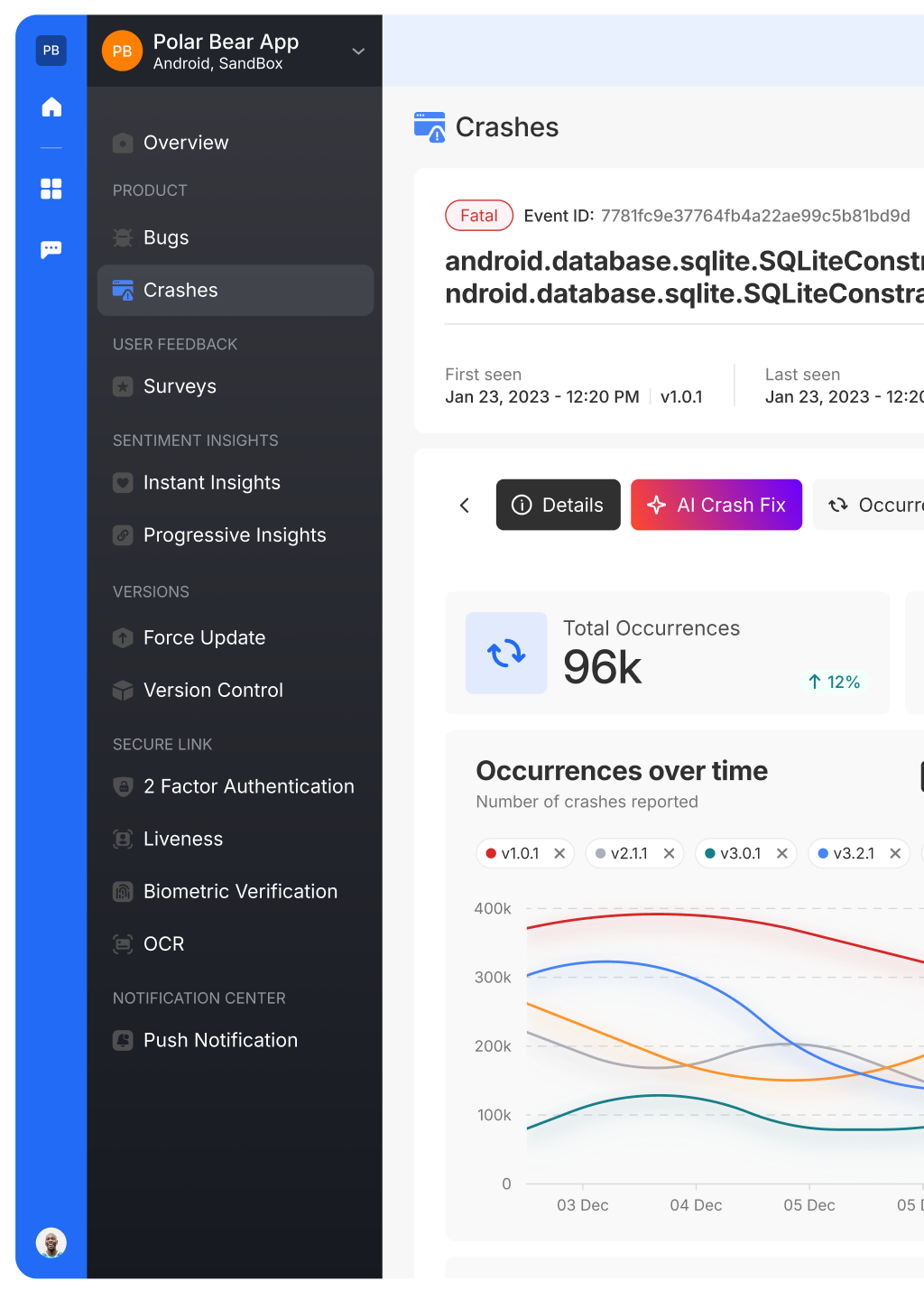 android crash reporting tools